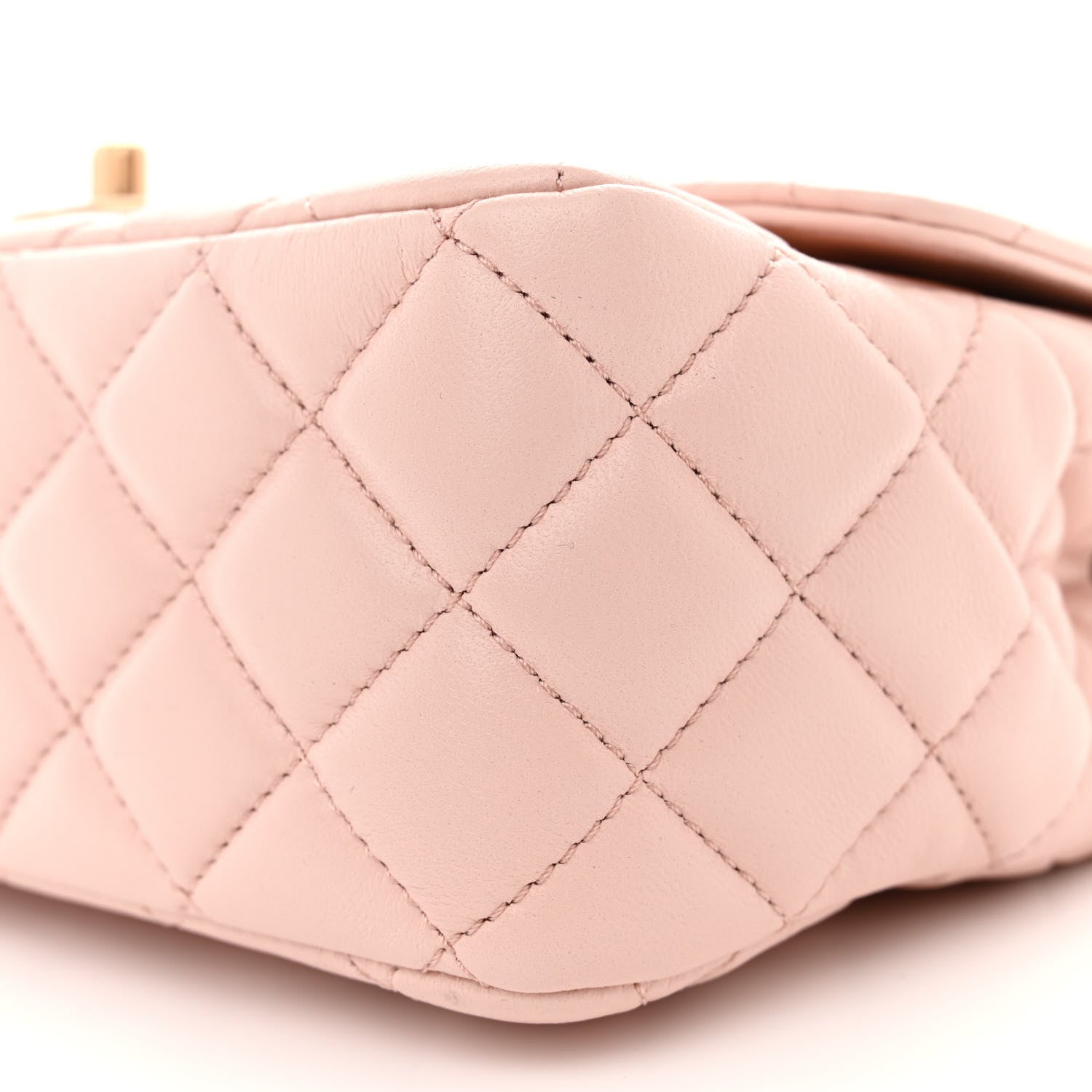Chanel Lambskin Quilted Mini Top Handle Flap Pink 10 of 11