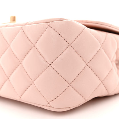 Chanel Lambskin Quilted Mini Top Handle Flap Pink 10 of 11