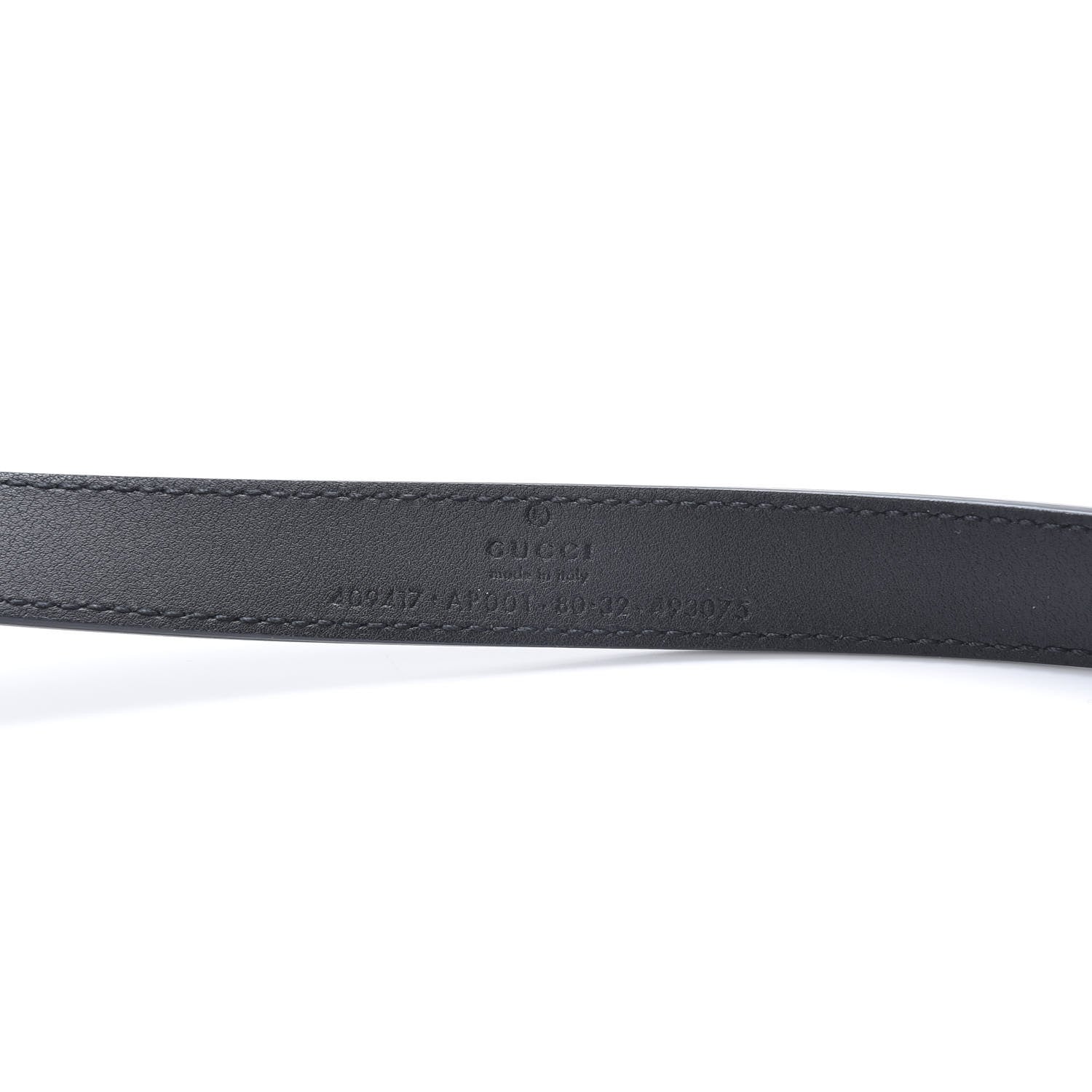Gucci Calfskin Double G 20mm Belt 80 32 Black 3 of 5