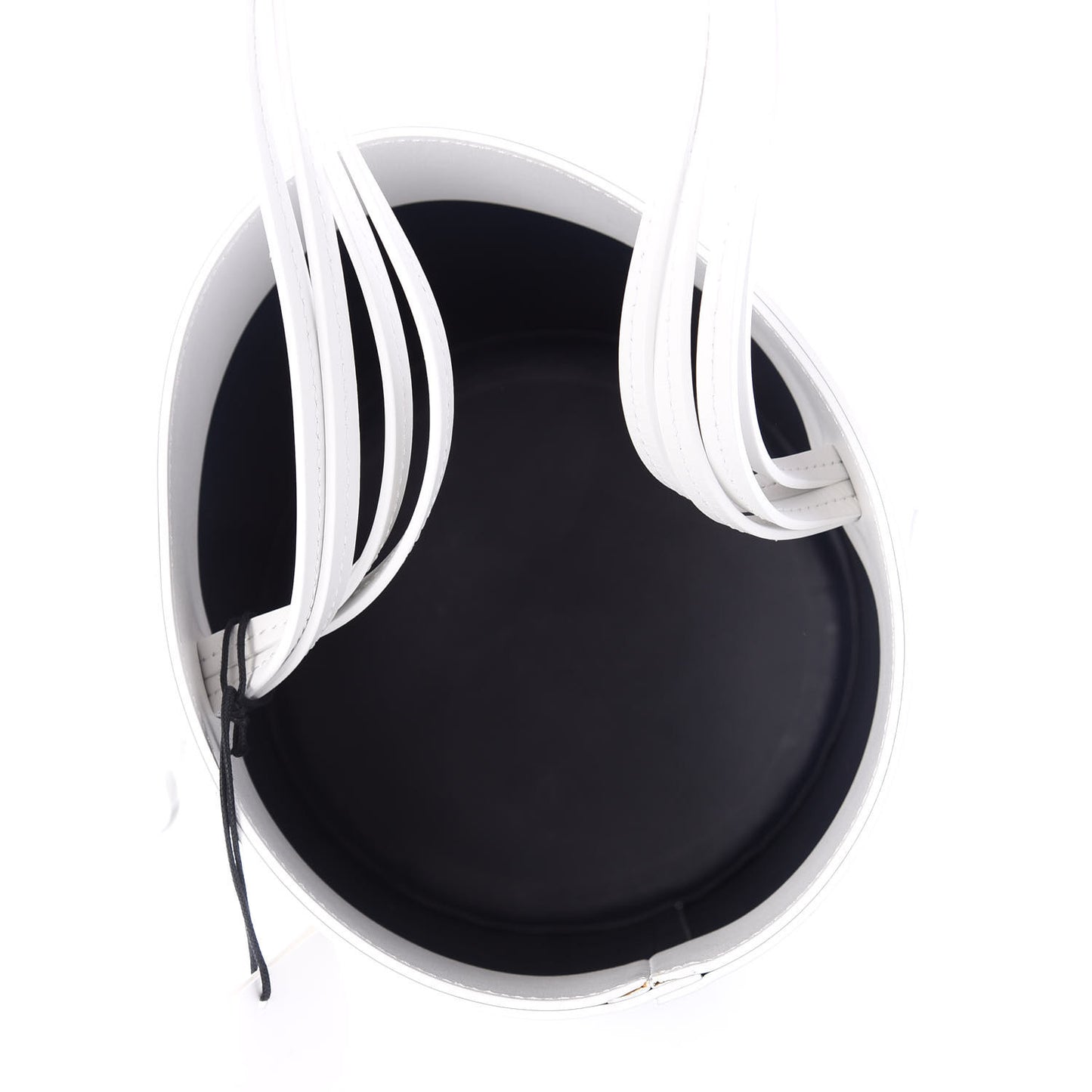 Calfskin Fringe Bucket Bag White