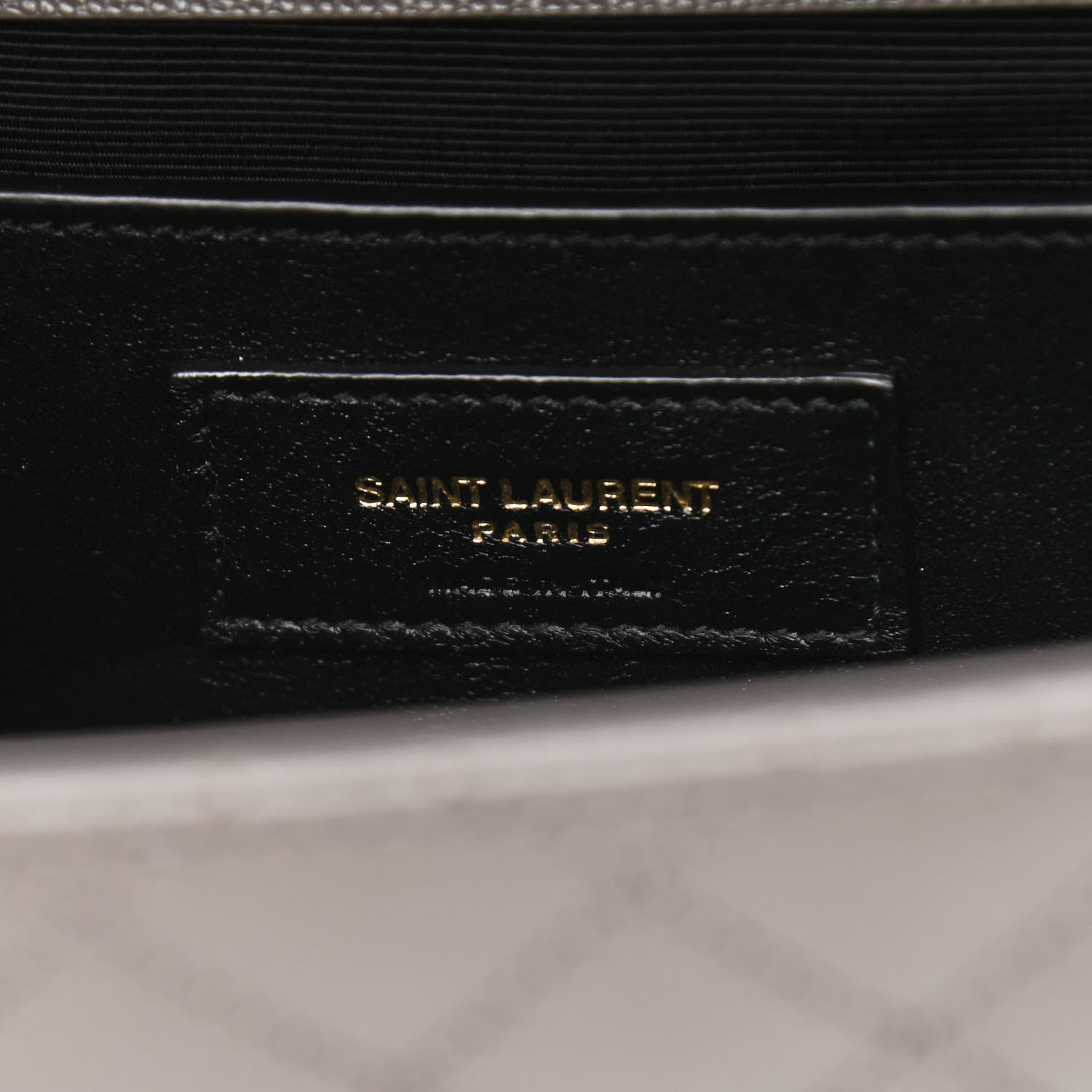 Saint Laurent Grain De Poudre Textured Mixed Matelasse Medium Triquilt Monogram Satchel Fog 6 of 11