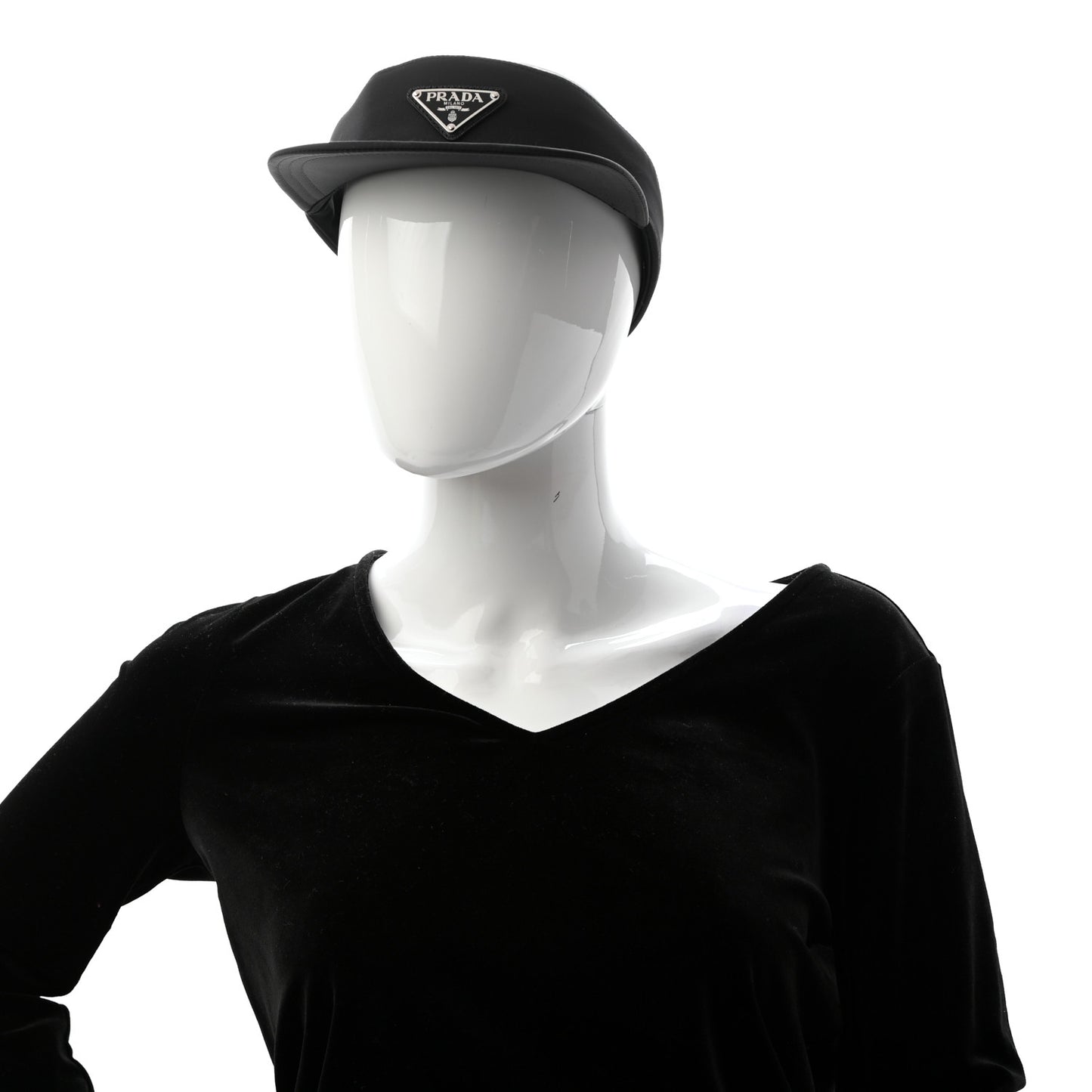 Nylon Metal Triangle Logo Visor M Black