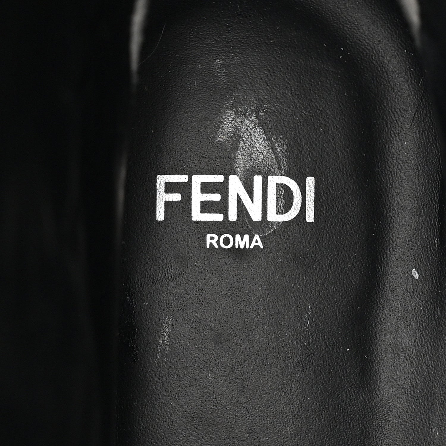 Fendi Vitello Nappa FF Embossed Tall Boots 37 Black 6 of 8
