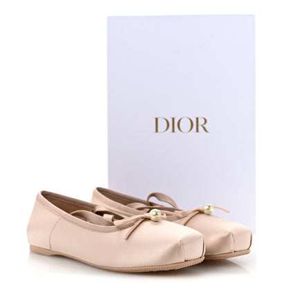 Christian Dior Satin Grosgrain D-Joy Ballet Flats 36 Beige Rose 10 of 10