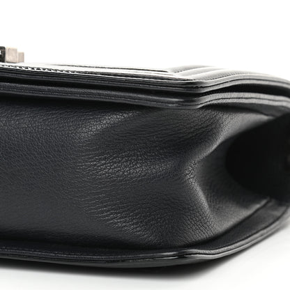 Chanel Goatskin Quilted Patent Medium Duo Boy Flap Black 9 of 9