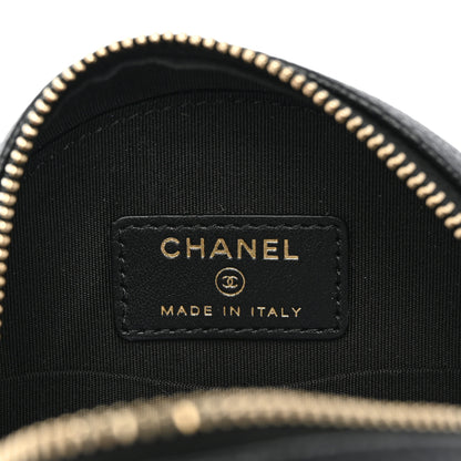 Chanel Caviar Quilted Round Filigree Crossbody Black 6 of 8