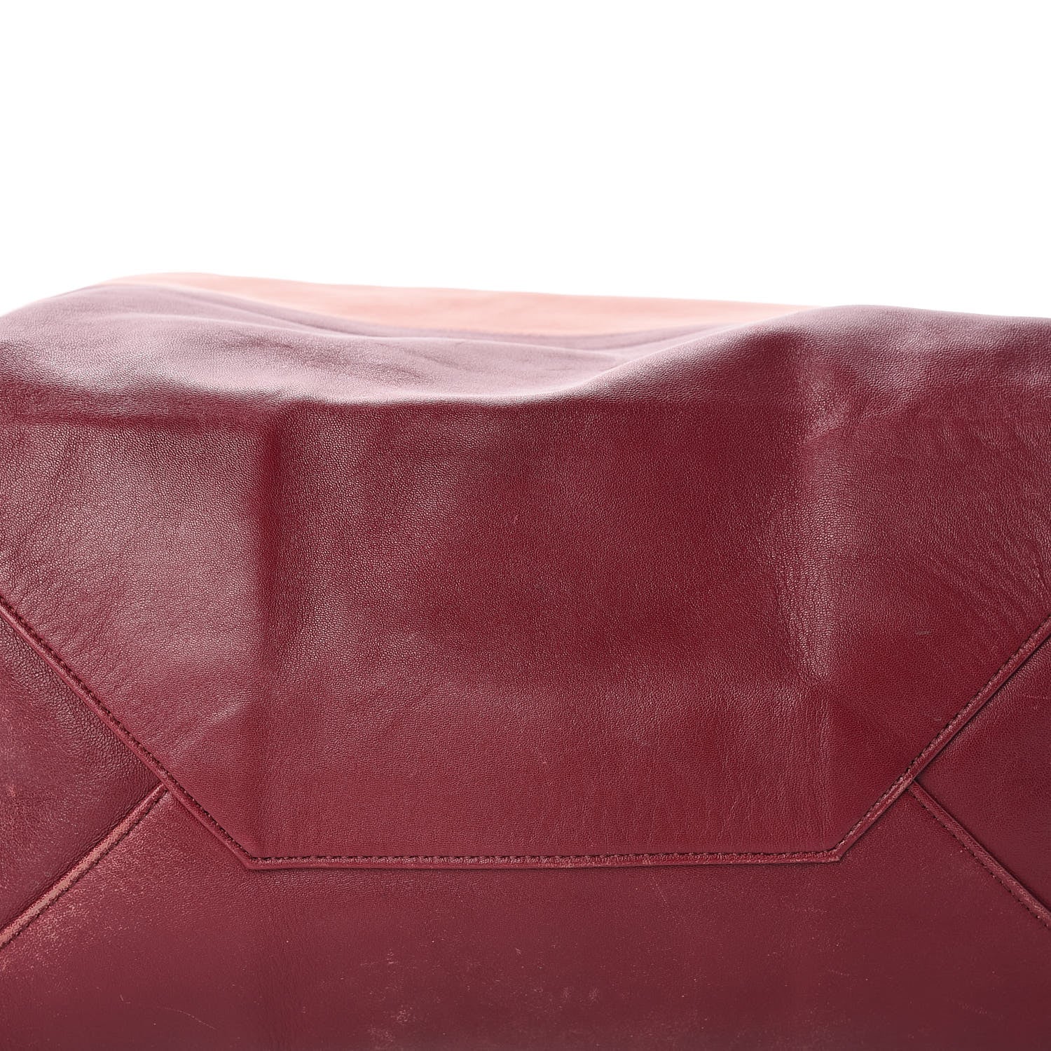 Celine Lambskin Horizontal Bi-Color Cabas Peach Rust 14 of 29
