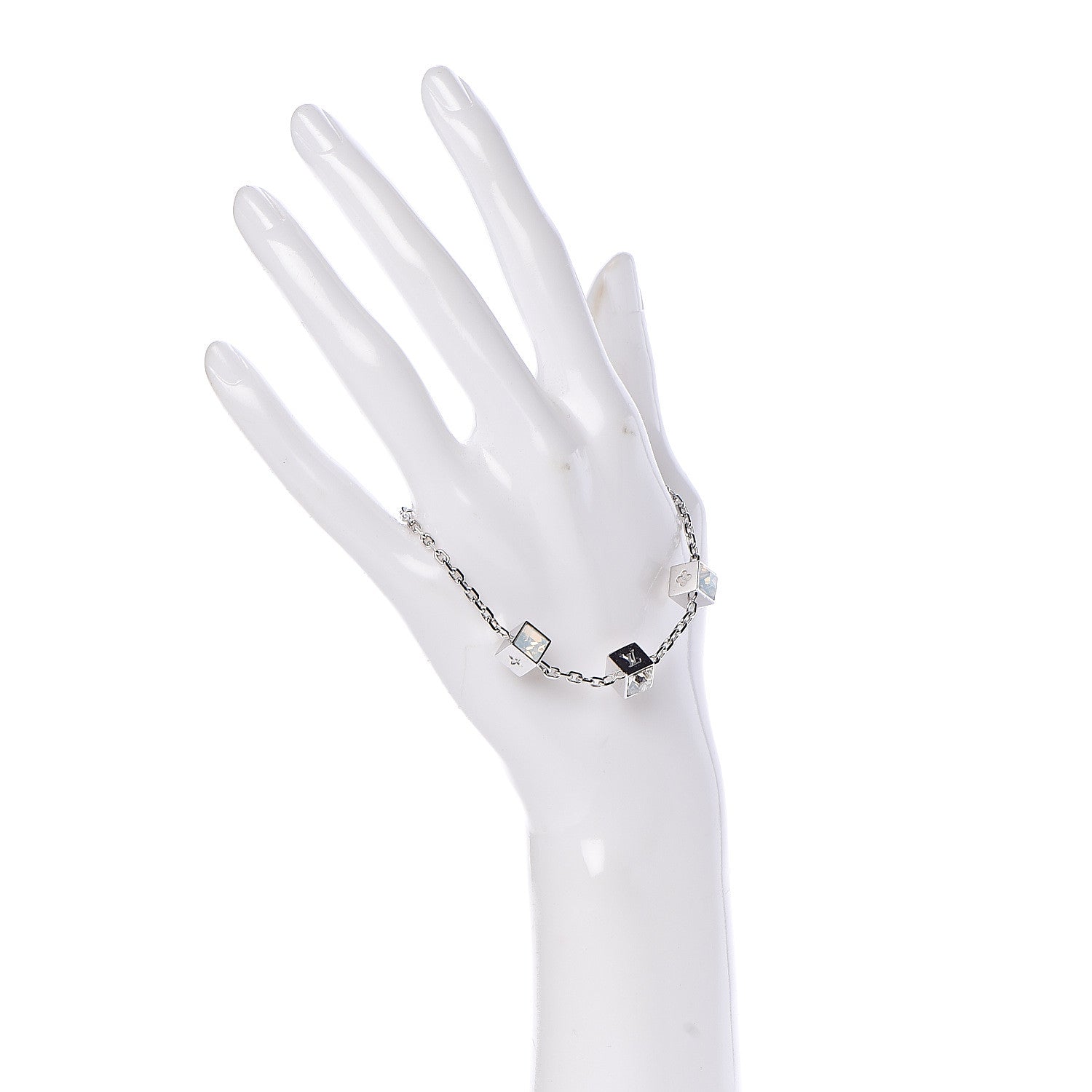 Louis Vuitton Swarovski Gamble Damier Bracelet Silver 2 of 5