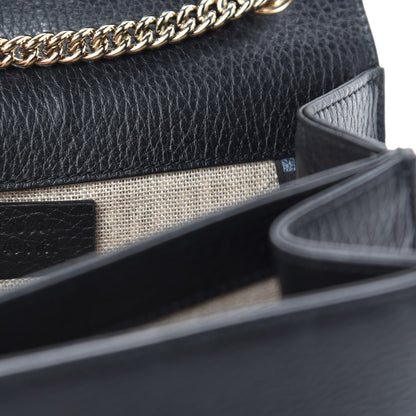 Gucci Dollar Calfskin Small Interlocking G Shoulder Bag Black 11 of 12