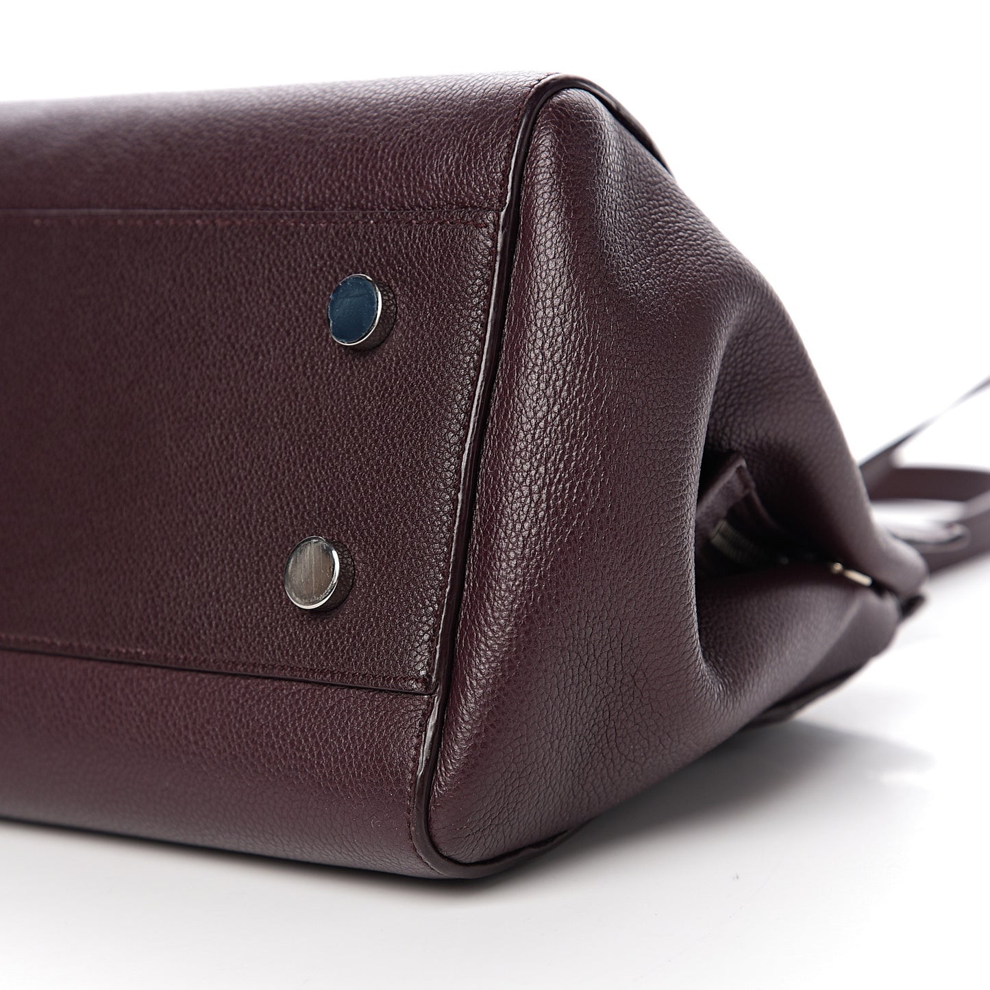Grained Calfskin Small Cabas Rive Gauche Amaranto