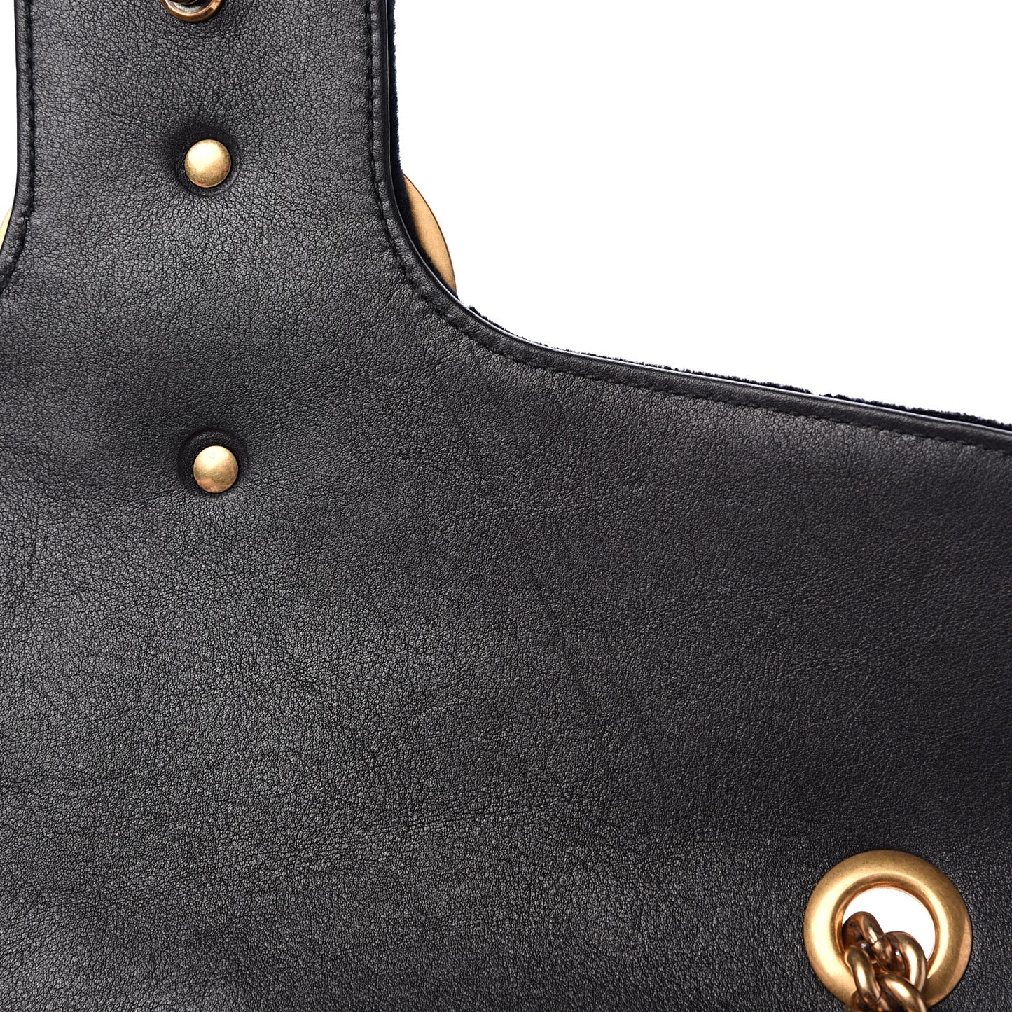Velvet Matelasse Loved Embroidered Medium GG Marmont Shoulder Bag Black