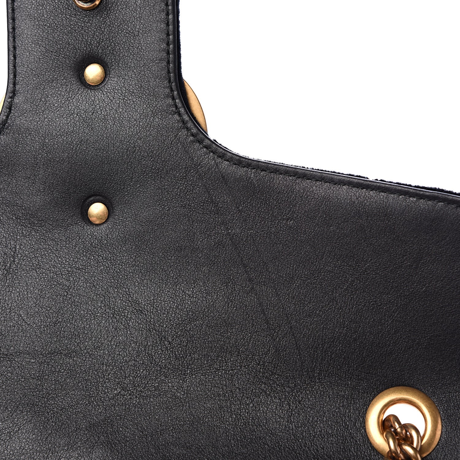 Gucci Velvet Matelasse Loved Embroidered Medium GG Marmont Shoulder Bag Black 10 of 10