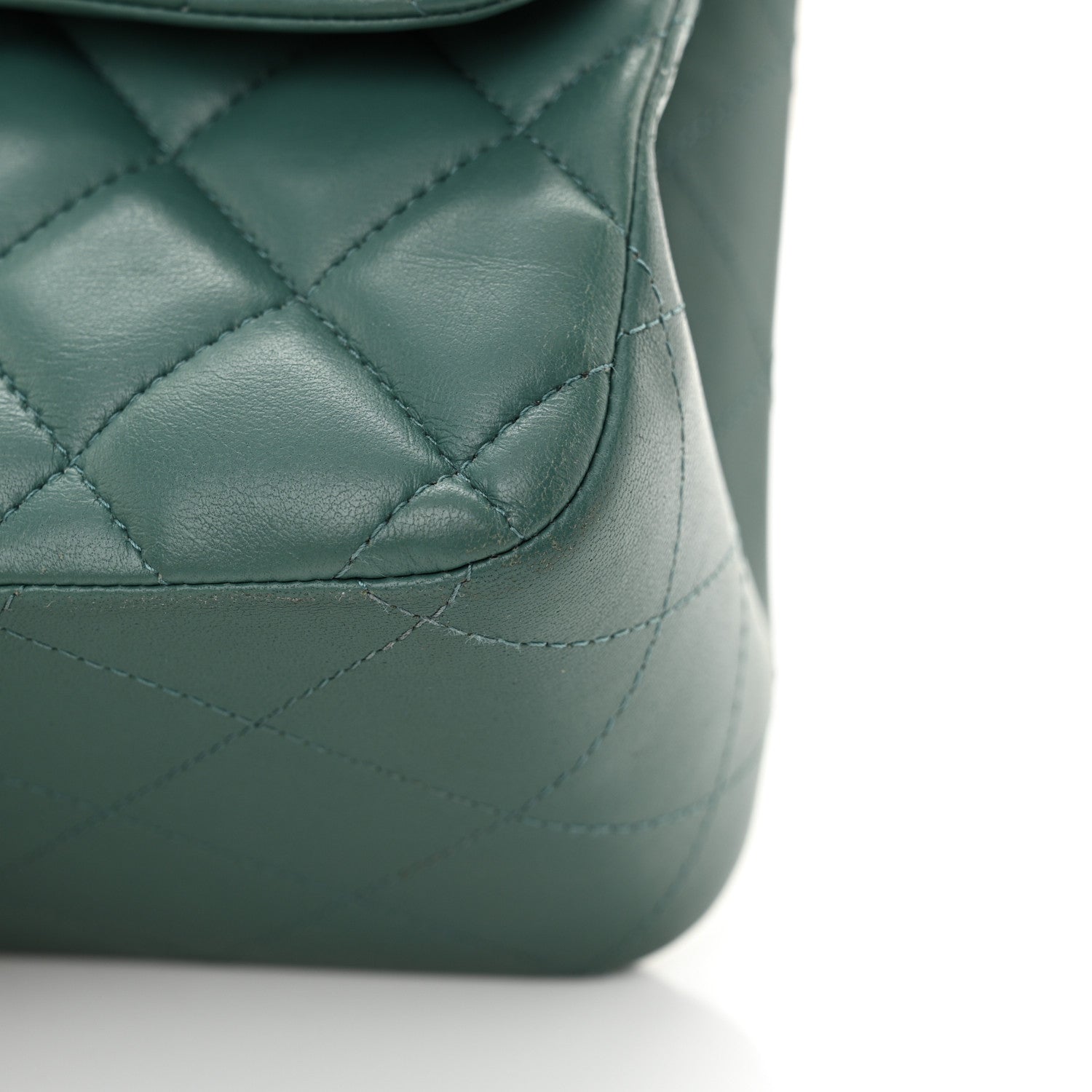 Chanel Lambskin Quilted Jumbo Double Flap Green 18 of 18