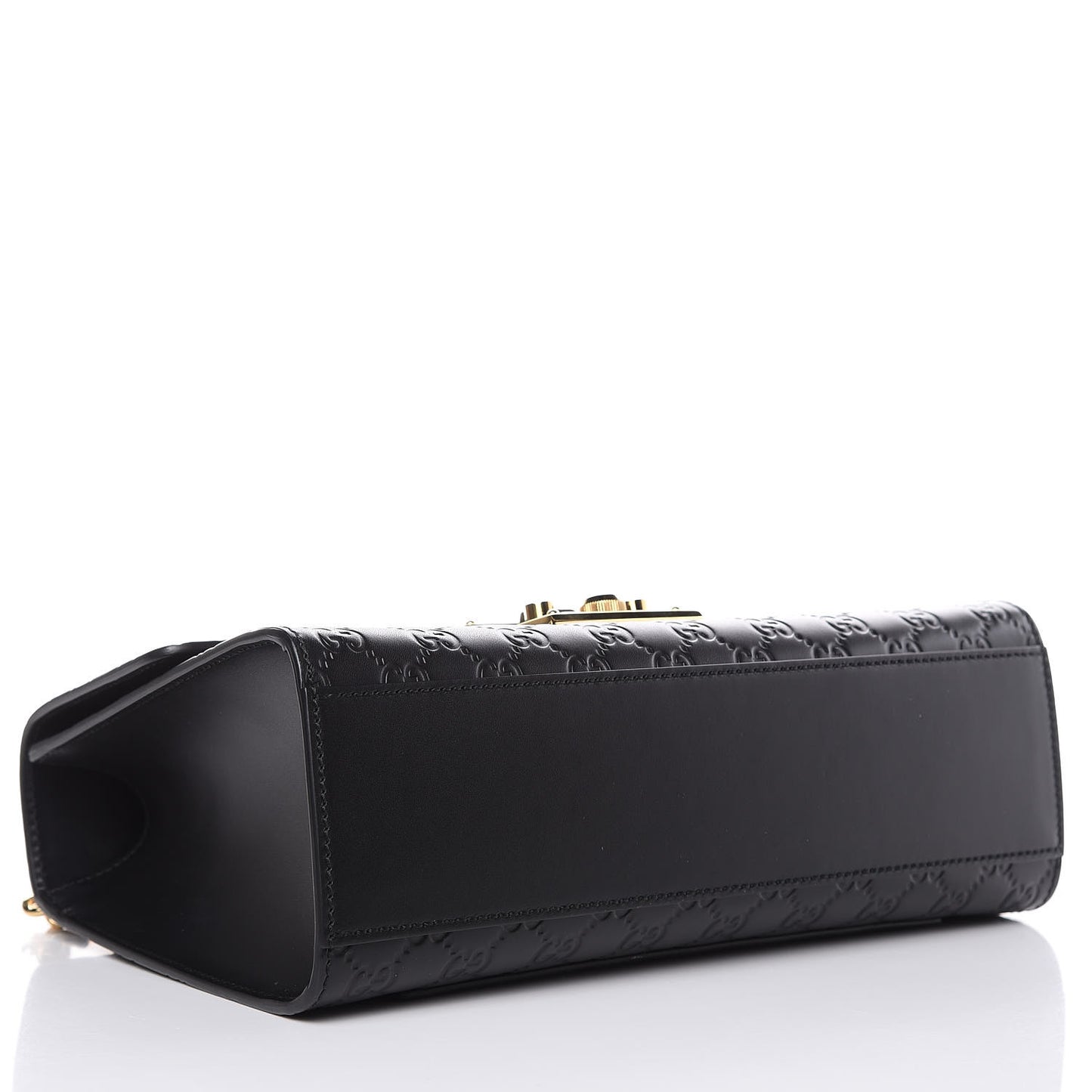 Guccissima Medium Padlock Shoulder Bag Black