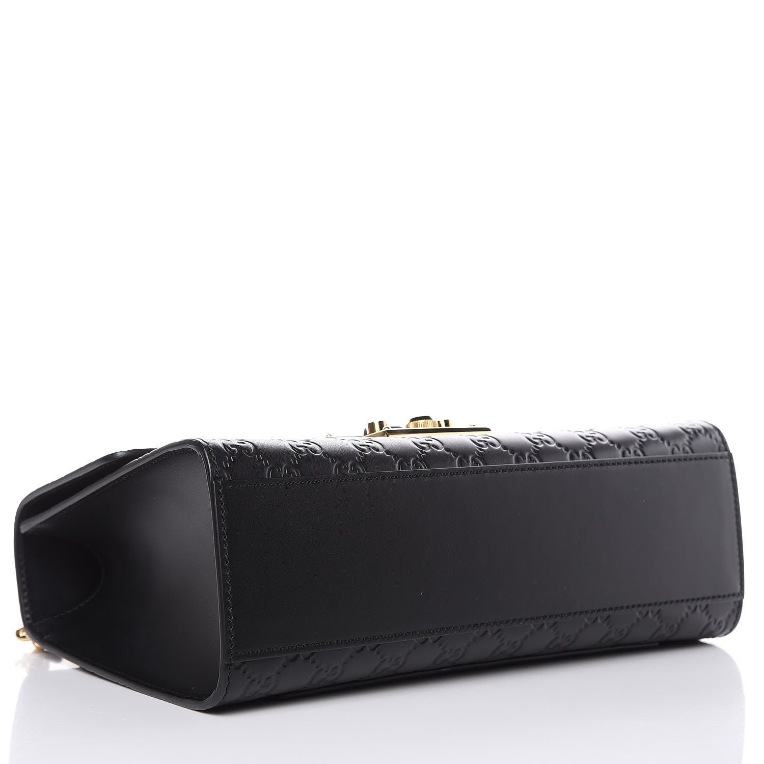 Gucci Guccissima Medium Padlock Shoulder Bag Black 4 of 10