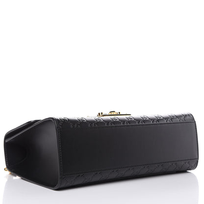 Gucci Guccissima Medium Padlock Shoulder Bag Black 4 of 10