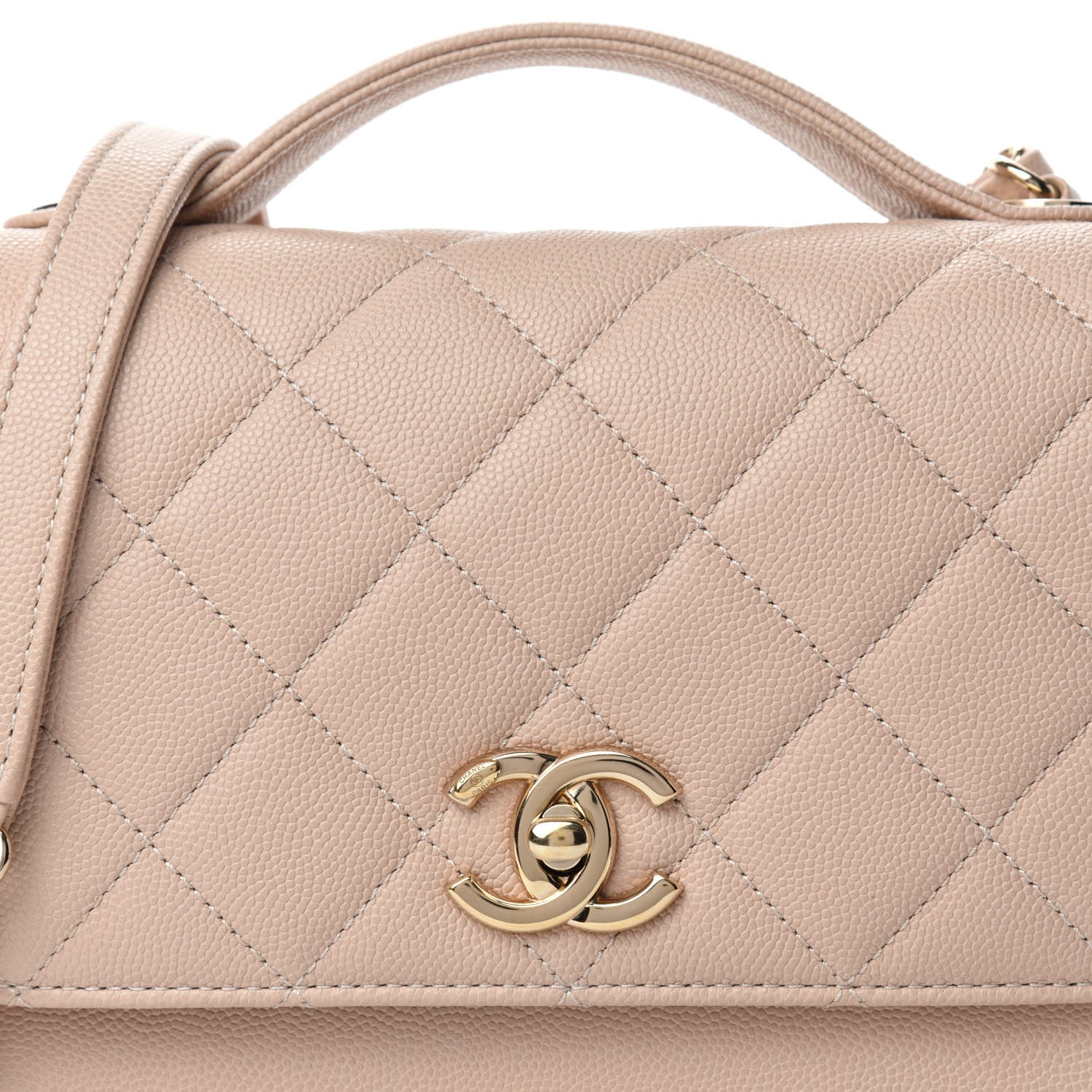 Chanel Caviar Quilted Medium Business Affinity Flap Beige 10 of 10