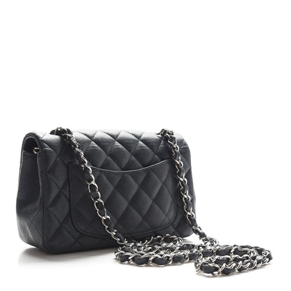 Chanel Caviar Quilted Mini Rectangular Flap Navy 2 of 8