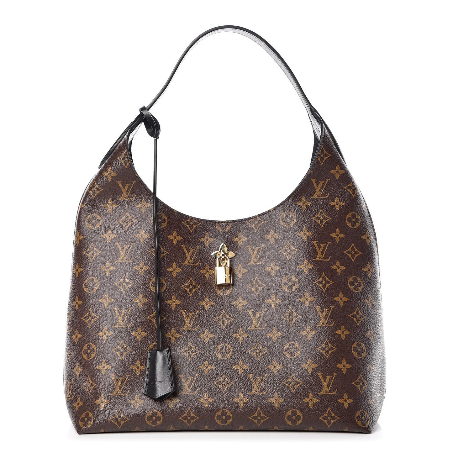 Monogram Flower Hobo Black