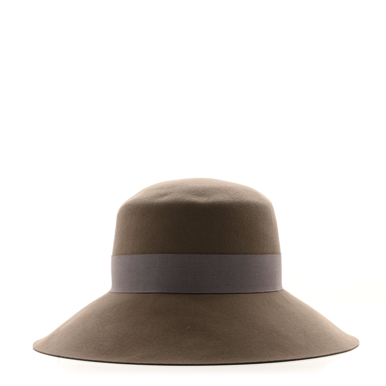 Hermes Rabbit Felt Farrah Clou De Selle Hat 58 Etoupe 1 of 8