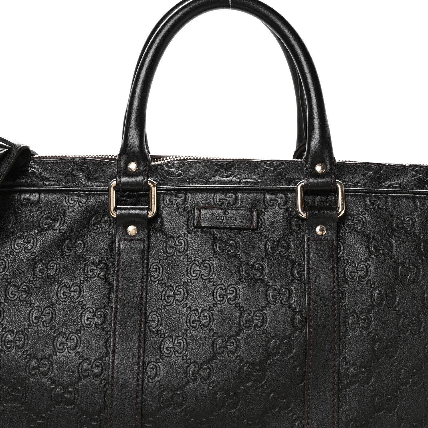 Gucci Guccissima Signature Briefcase Dark Brown 18 of 21