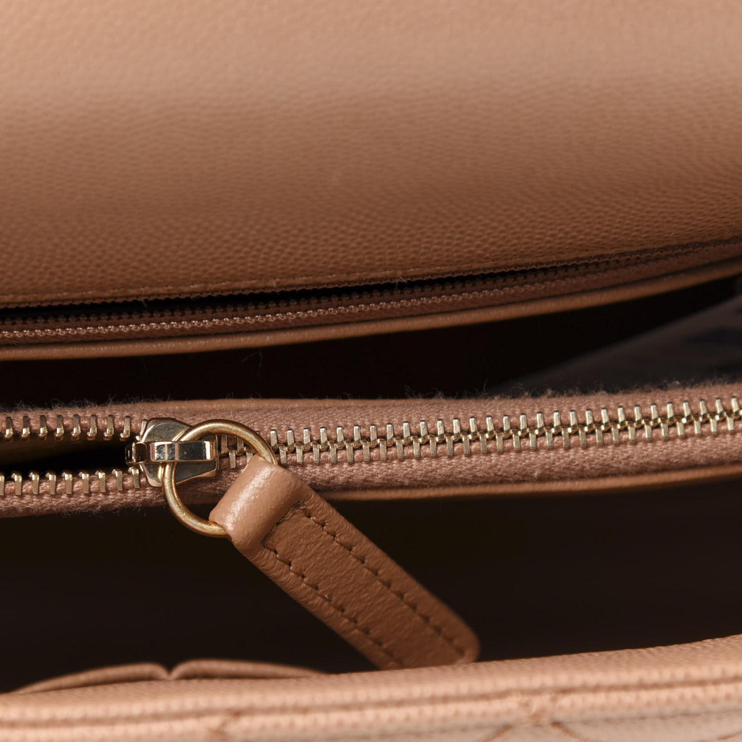 Caviar Lizard Quilted Small Coco Handle Flap Beige