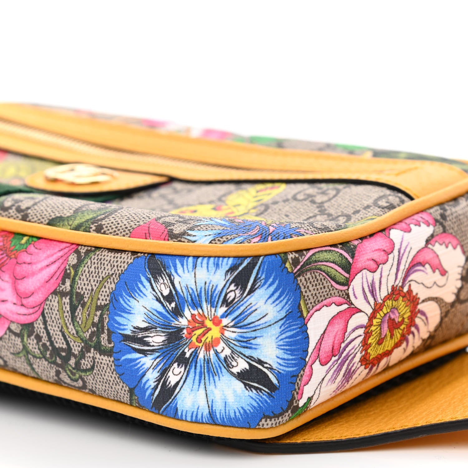 Gucci GG Supreme Monogram Flora Medium Ophidia Belt Bag Beige Multicolor Crop 10 of 10