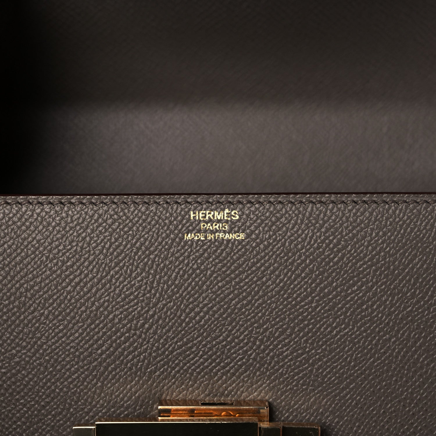 Hermes Epsom Cinhetic Boxy Top Handle Bag Etain 6 of 13