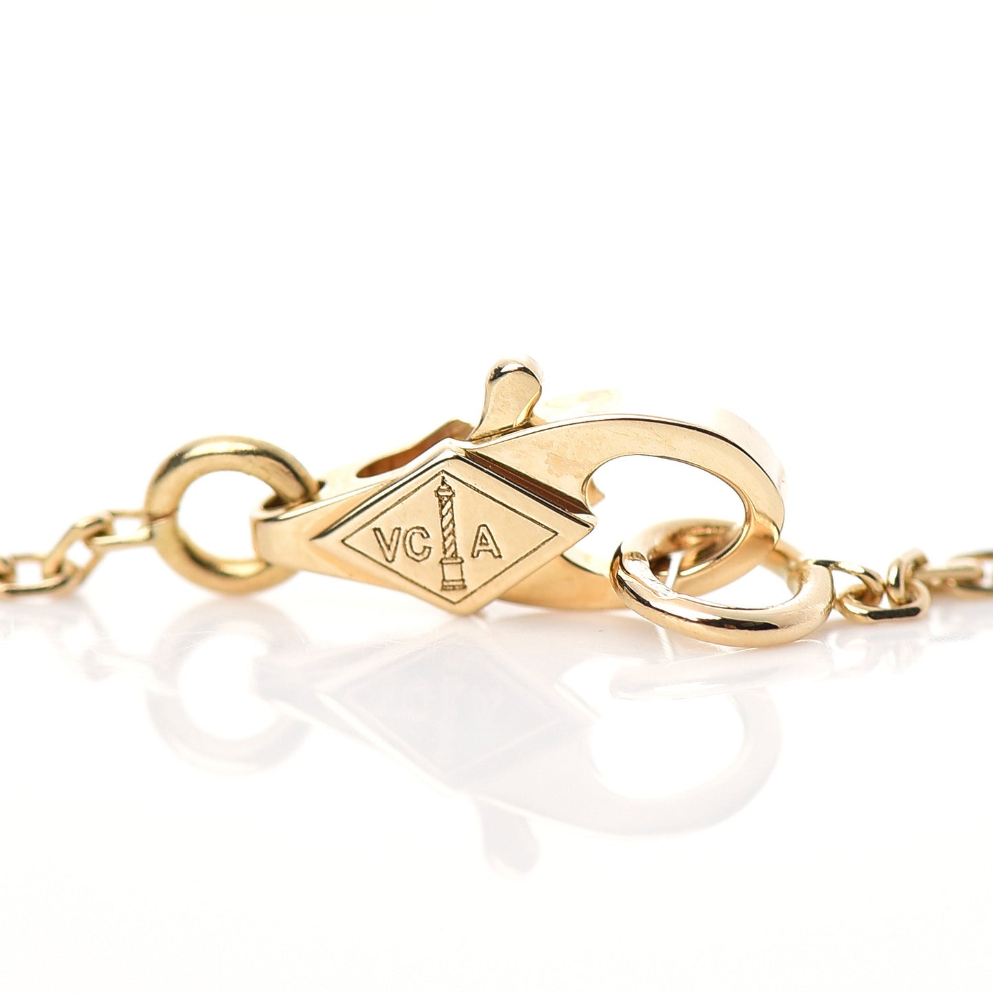 18K Yellow Gold Mother of Pearl Sweet Alhambra Bracelet