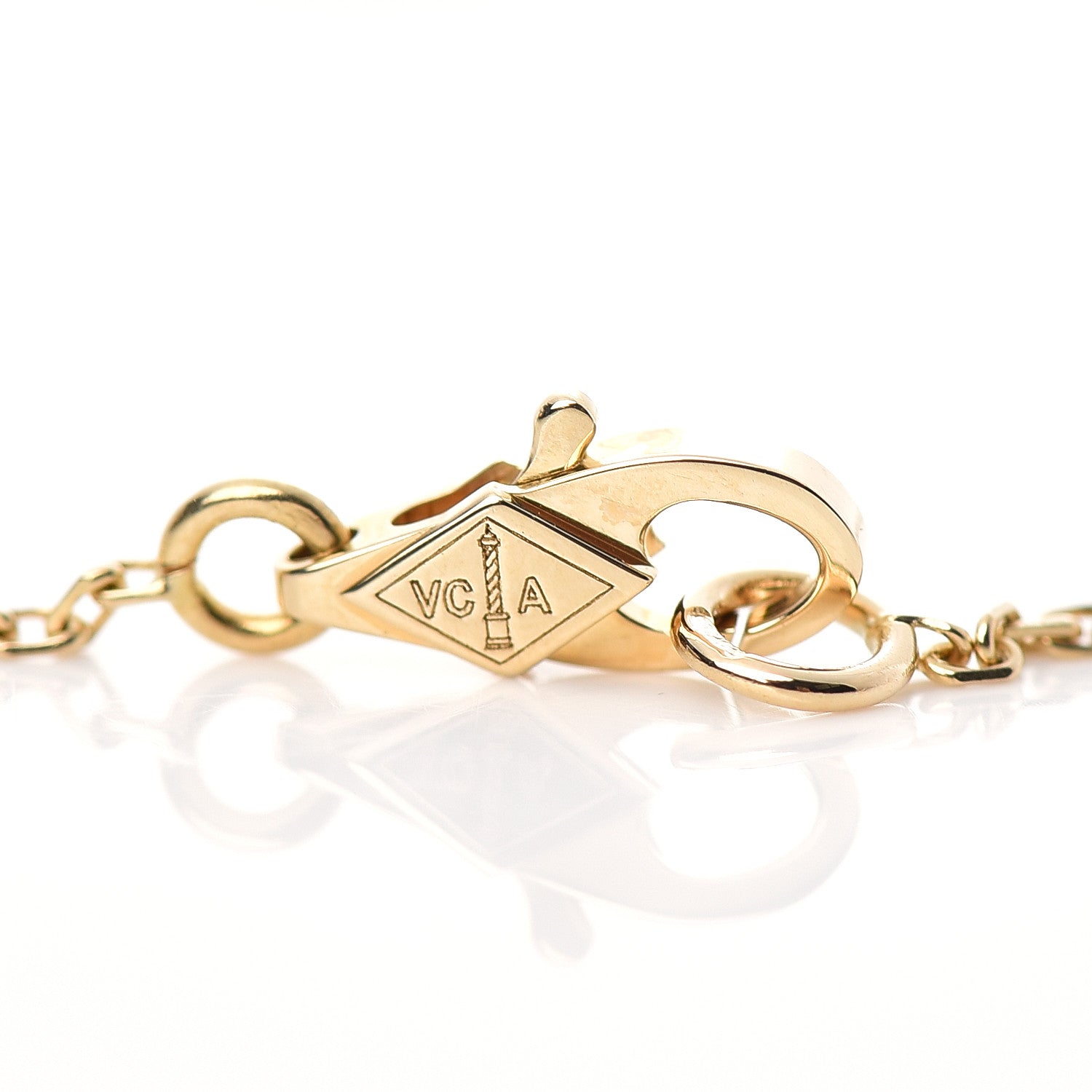 Van Cleef & Arpels 18K Yellow Gold Mother of Pearl Sweet Alhambra Bracelet 4 of 7
