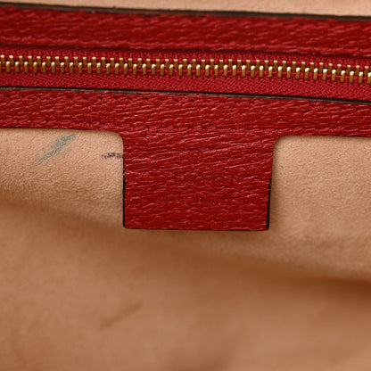 Gucci GG Supreme Monogram Flora Web Small Ophidia Top Handle Shoulder Bag Hibiscus Red 7 of 23