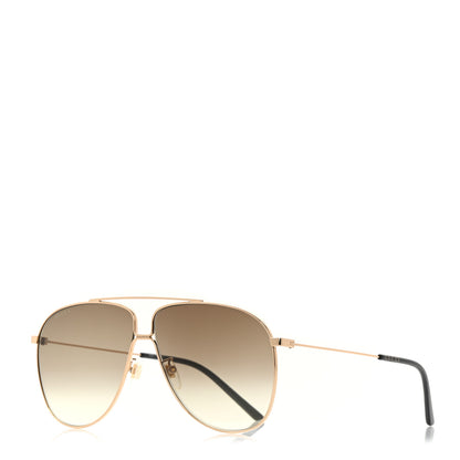 Gucci Aviator Sunglasses GG0440S Gold 1 of 17