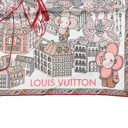 Louis Vuitton Silk Cache Cache Square 90 Scarf Pink 3 of 4