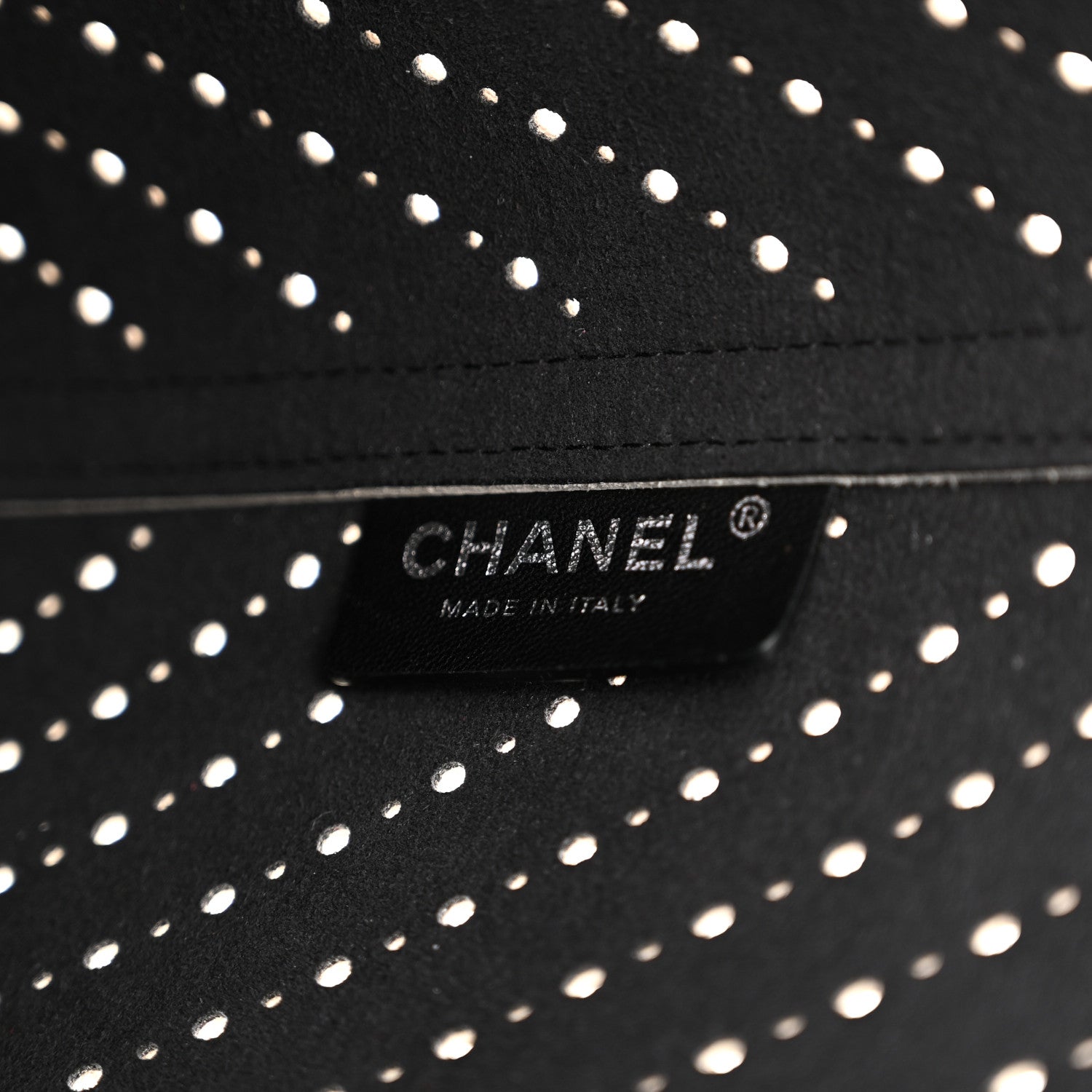 Chanel Perforated Grained Calfskin Large Shopping Tote White 8 of 12