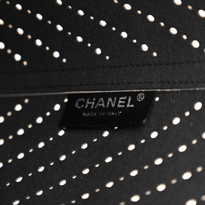 Chanel Perforated Grained Calfskin Large Shopping Tote White 8 of 12