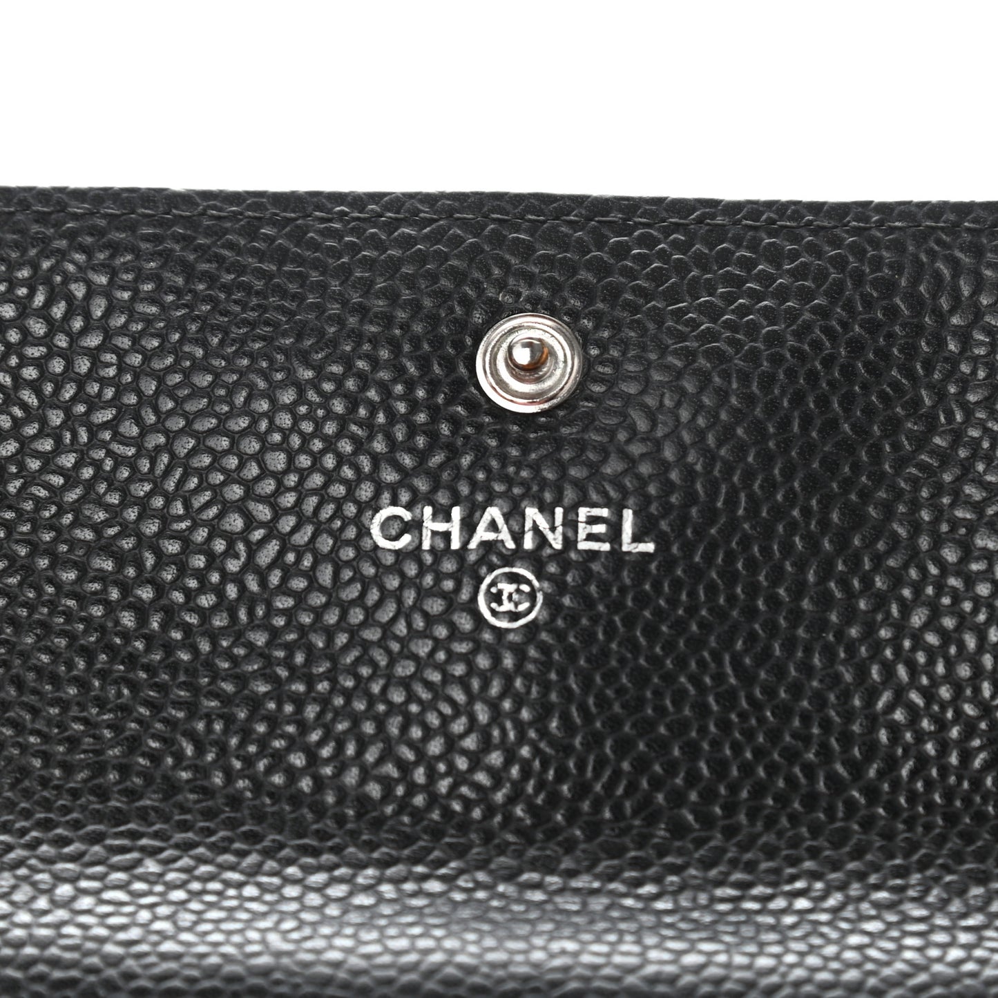 Caviar Quilted Large Flap Wallet Black