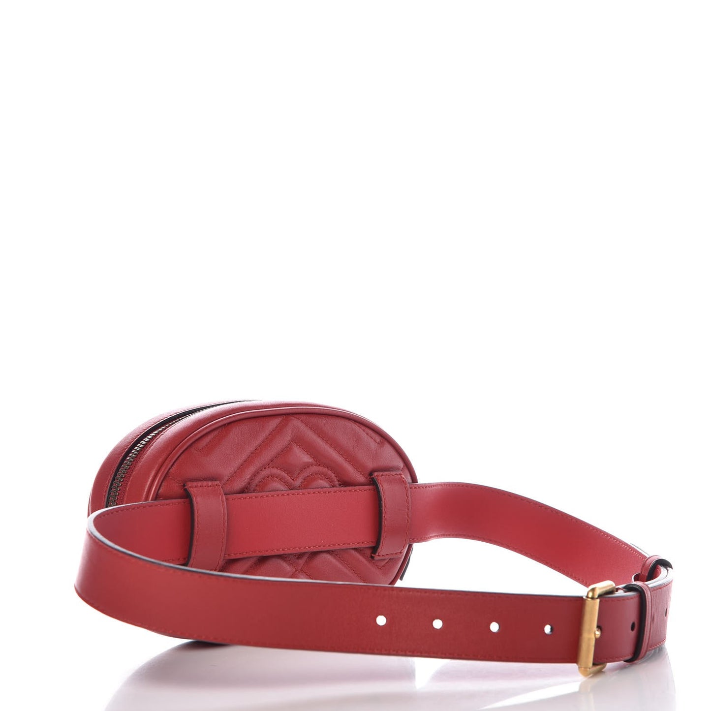 Calfskin Matelasse GG Marmont Belt Bag 85 34 Hibiscus Red
