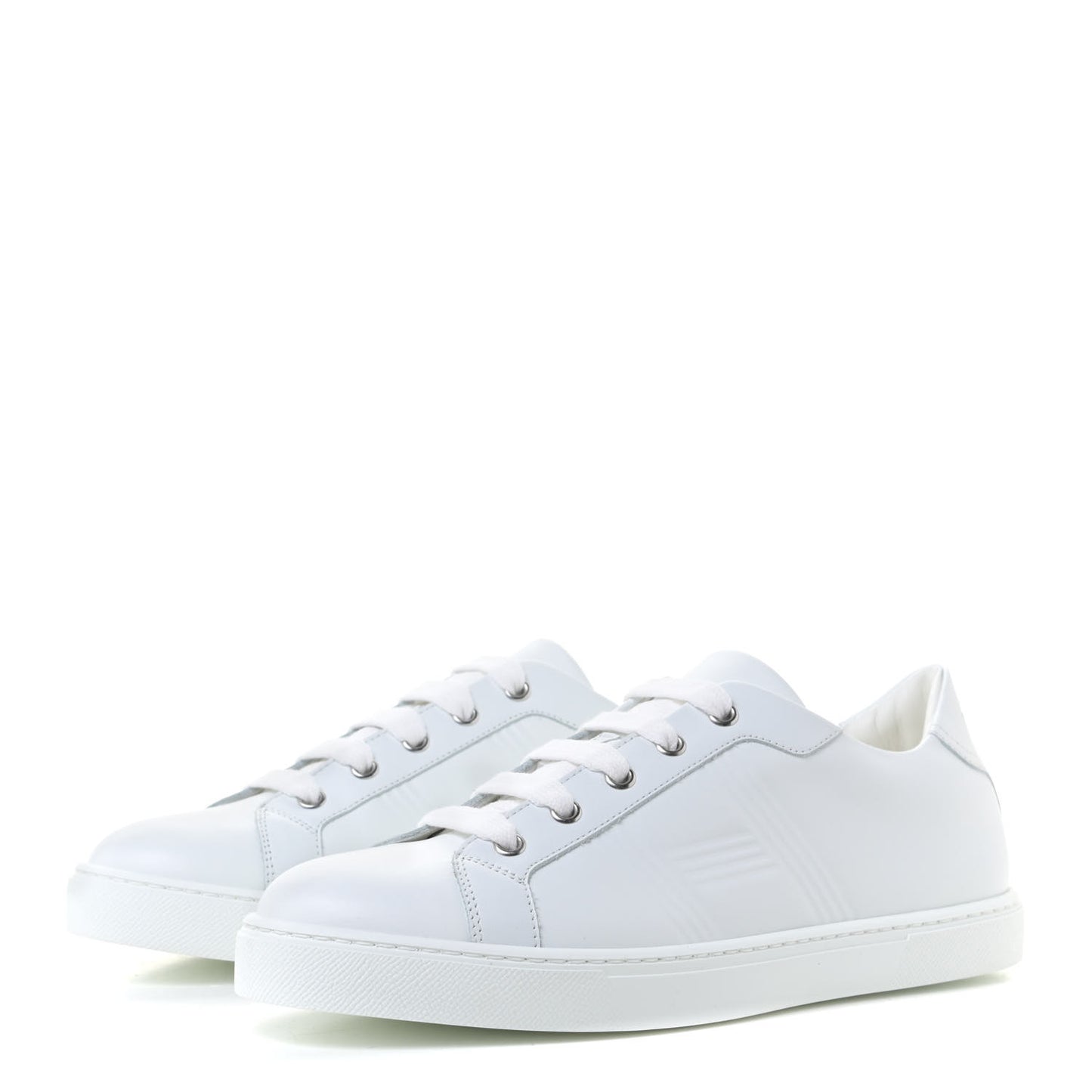 Calfskin Womens Advantage Sneakers 39 White