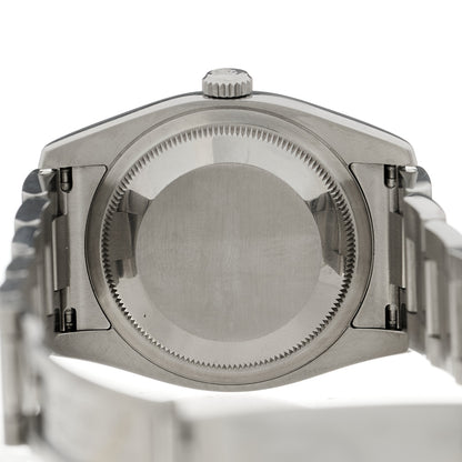 Rolex Stainless Steel 18K White Gold Diamond 36mm Oyster Perpetual Datejust Watch Silver 116234 4 of 5
