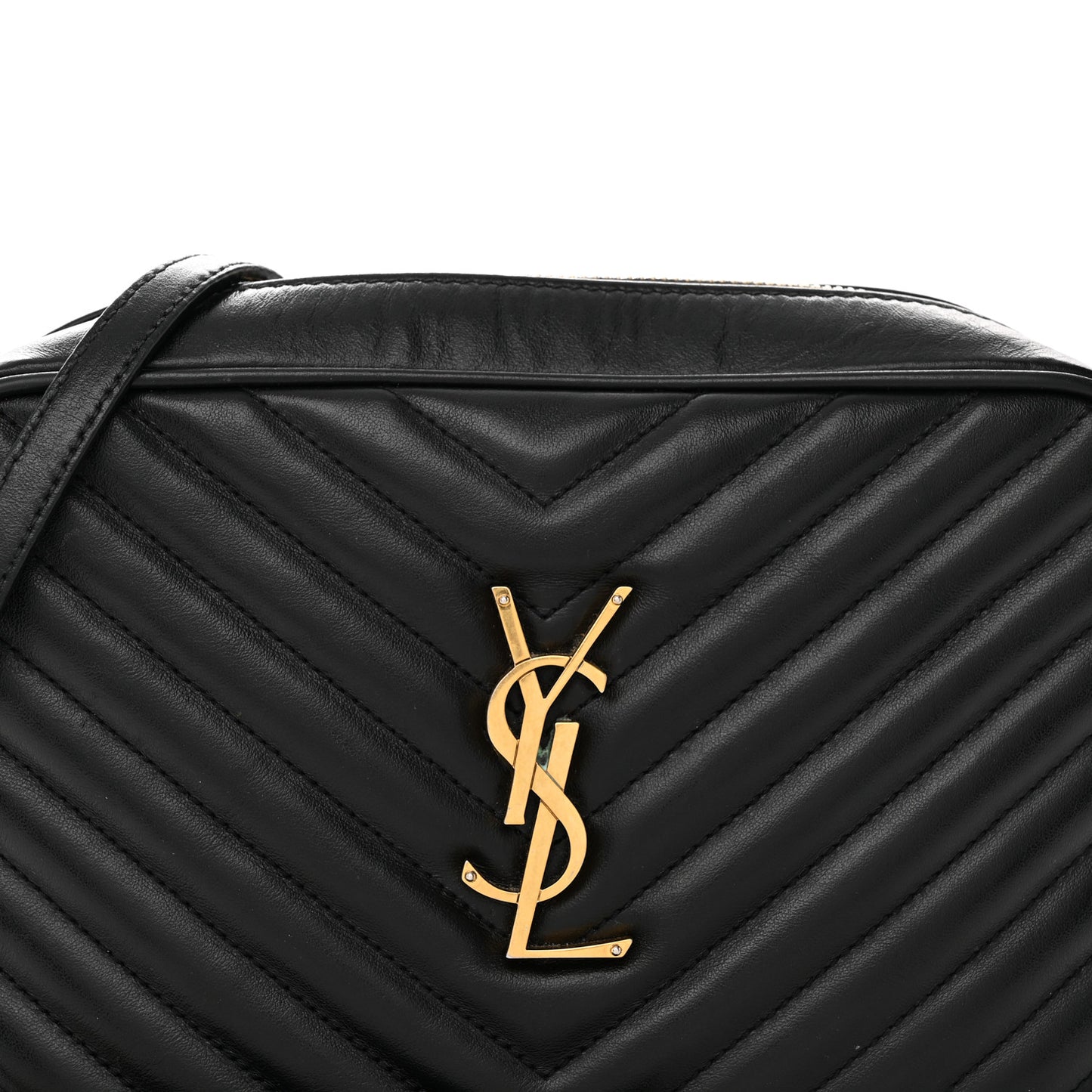 Calfskin Matelasse Monogram Lou Camera Bag Black