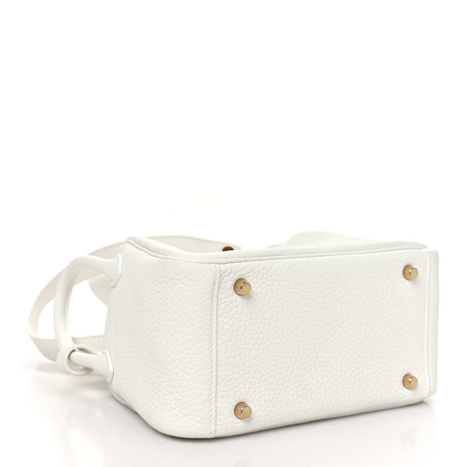 Hermes Taurillon Clemence Mini Lindy 20 New White 4 of 11