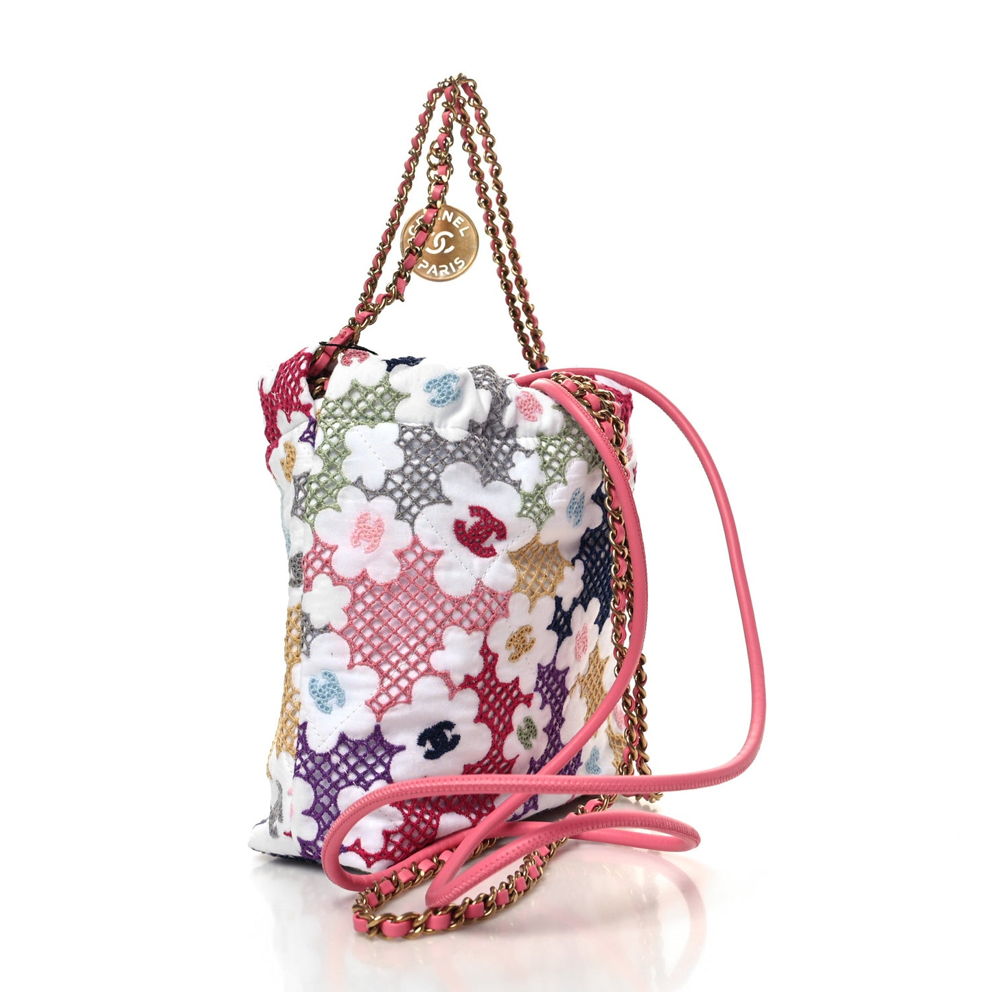 Lace Patchwork Mini Chanel 22 Multicolor