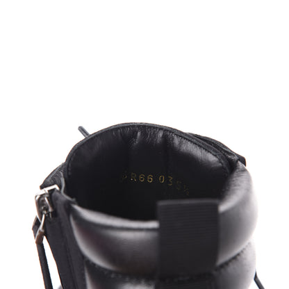 Valentino Garavani Suede Rockstud Cap Toe Combat Boots 35.5 Black 6 of 7