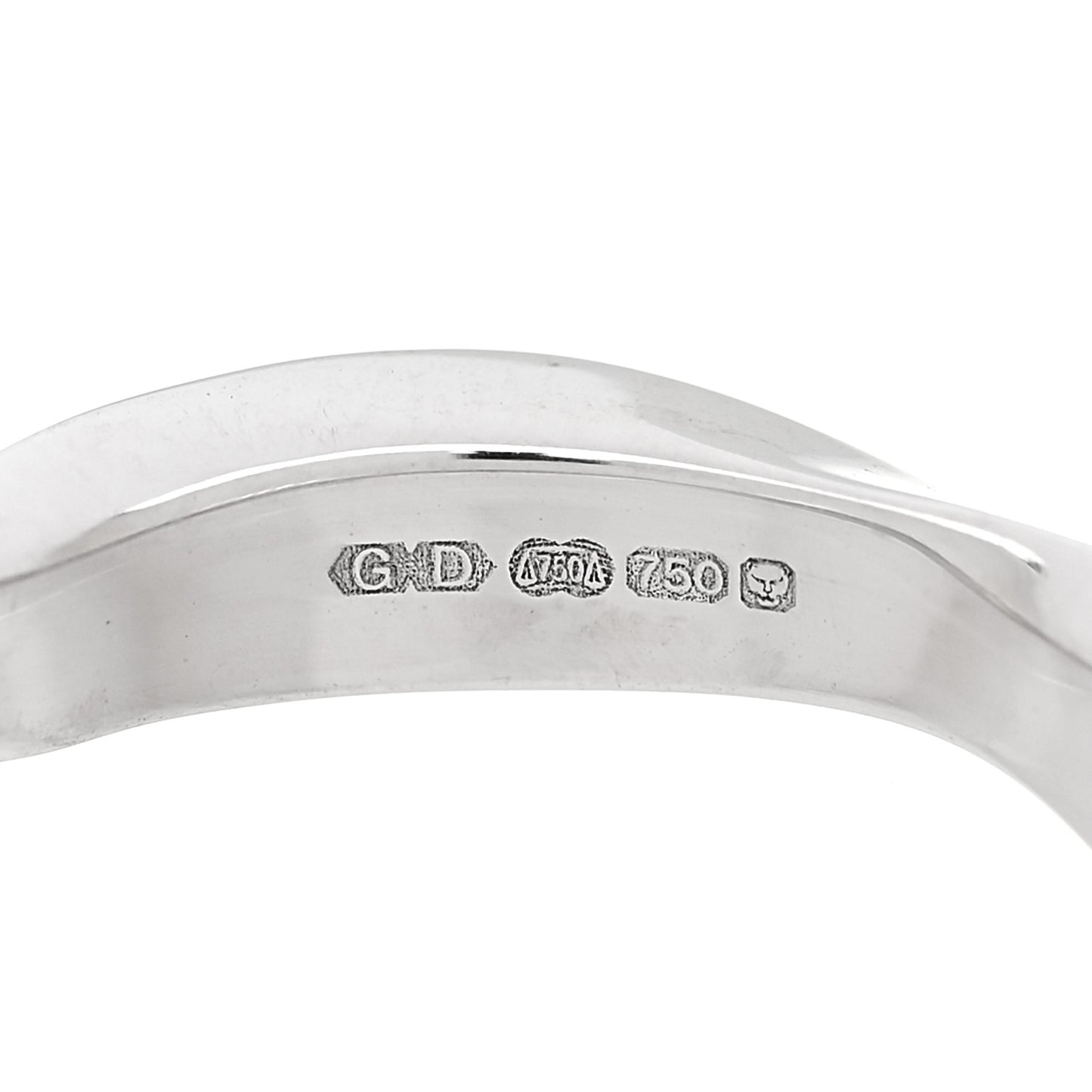 18K White Gold 3.5mm Laurence Graff Spiral Band Ring 47 4