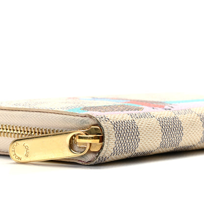 Louis Vuitton Damier Azur 2016 Christmas Animation Zippy Wallet Rose Ballerine 7 of 11