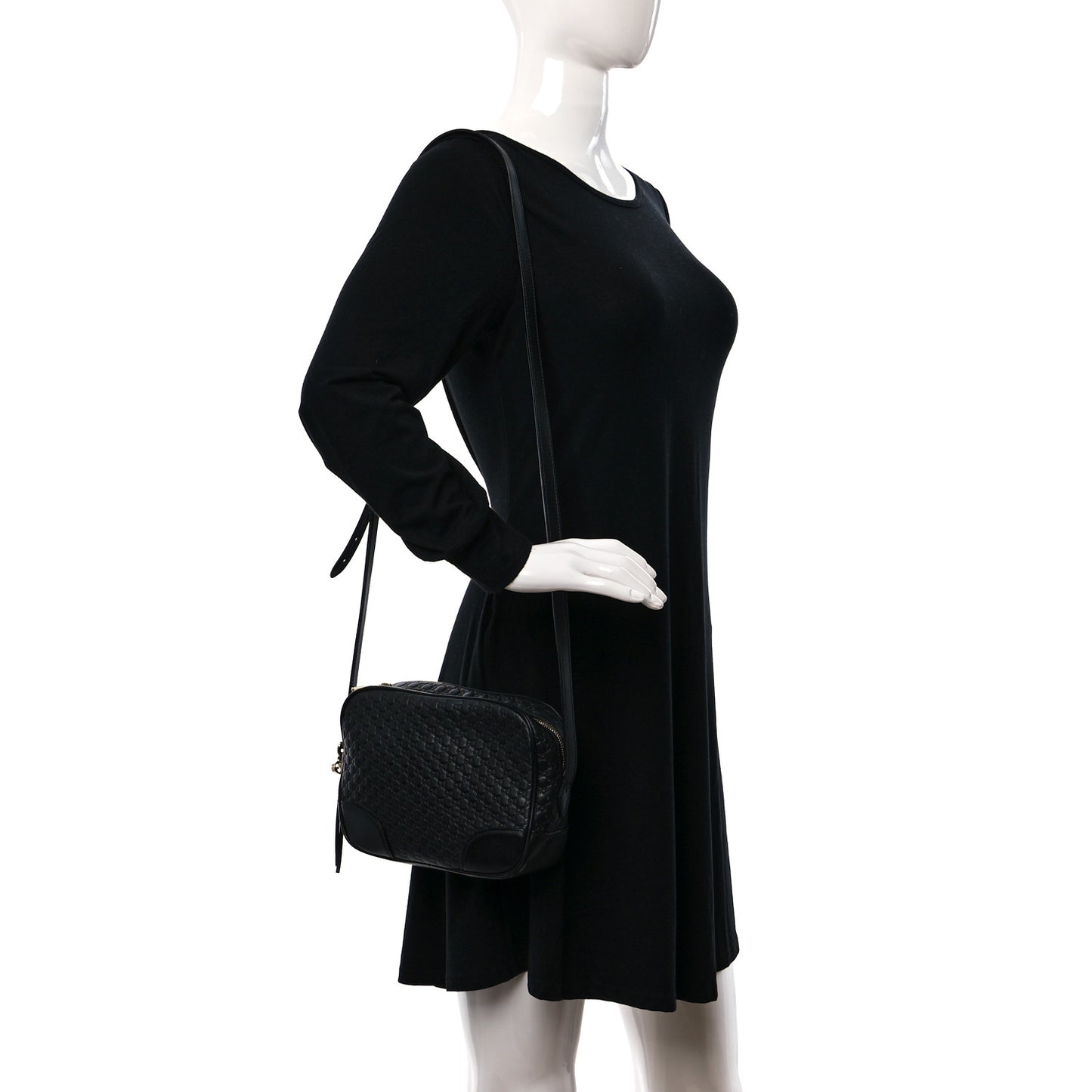 Microguccissima Mini Bree Messenger Bag Black