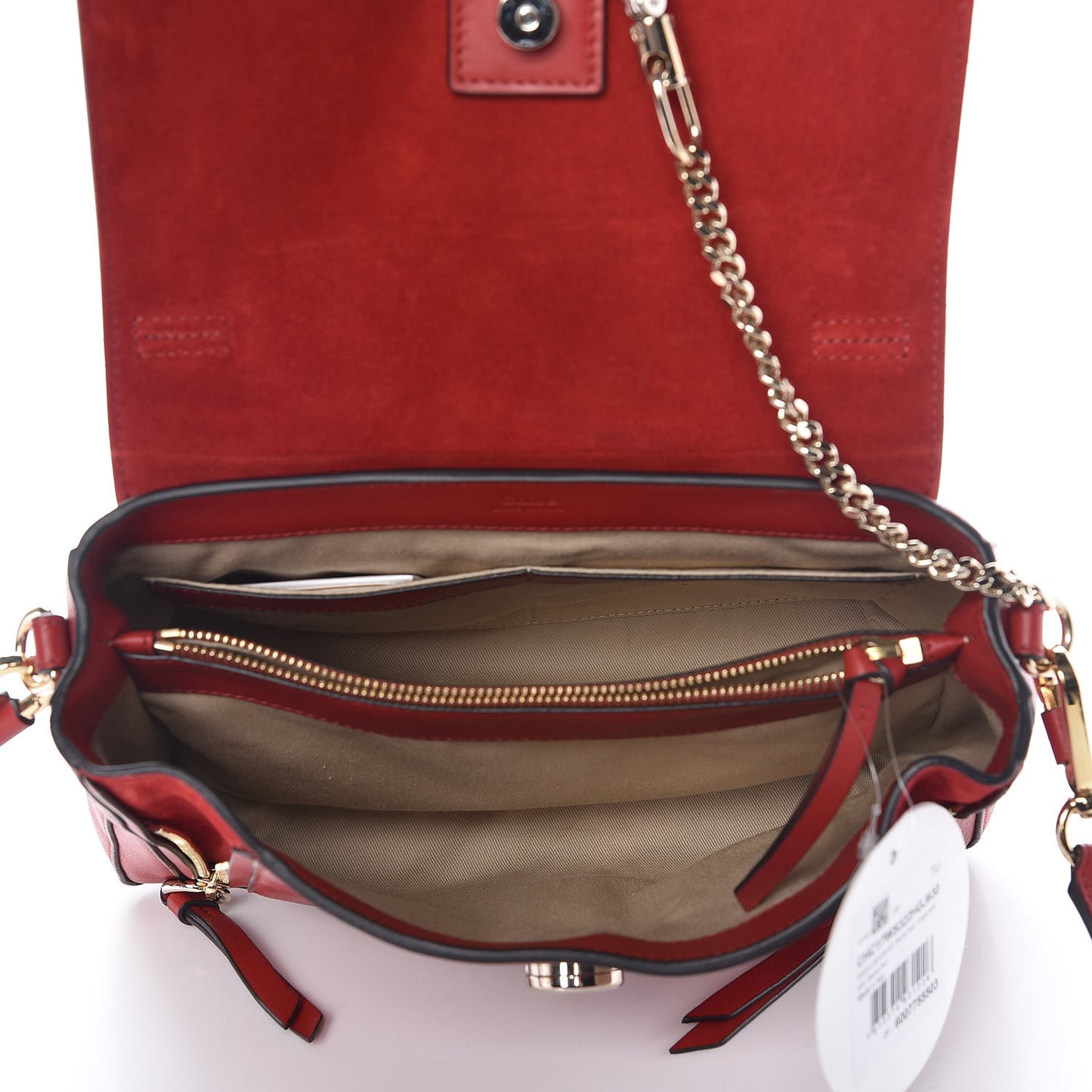 Calfskin Small Faye Day Shoulder Bag Dahlia Red