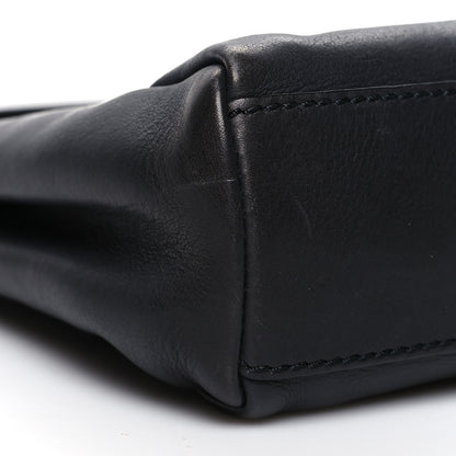 Fendi Vitello Saddle Mini Peekaboo Iconic Satchel Black 9 of 11