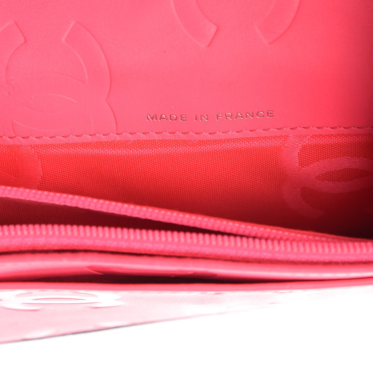 Calfskin Quilted Cambon Yen Wallet Black