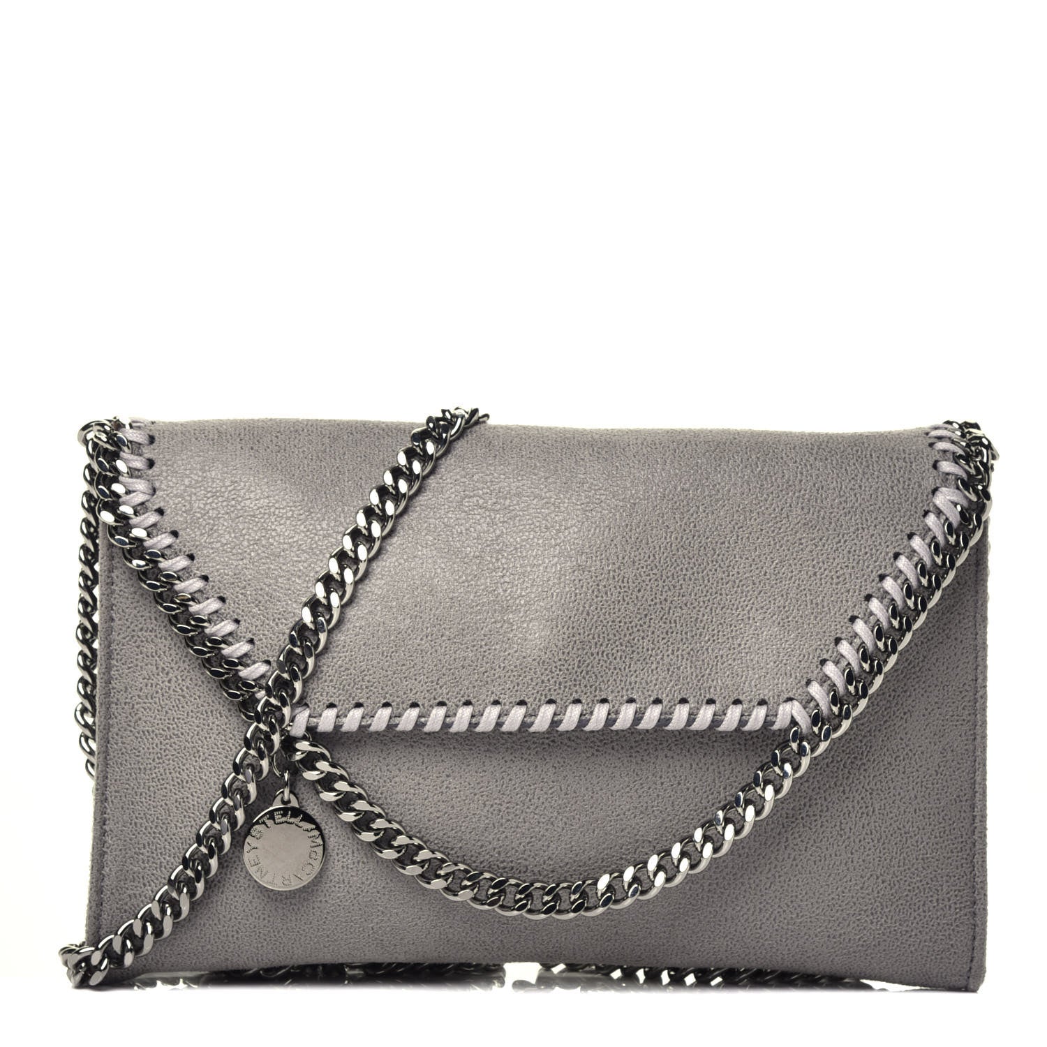Stella McCartney Shaggy Deer Mini Falabella Crossbody Bag Grey 1 of 9